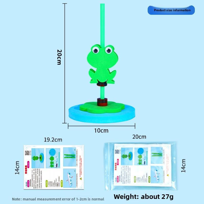 Magnet Frog Bouncing Experimental Assembly Material Set Children Puzzle Toy