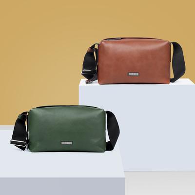 Genuine Leather Fashion Crossbody Bag Large-capacity Top-grain Cowhide Men's Single-shoulder Bag