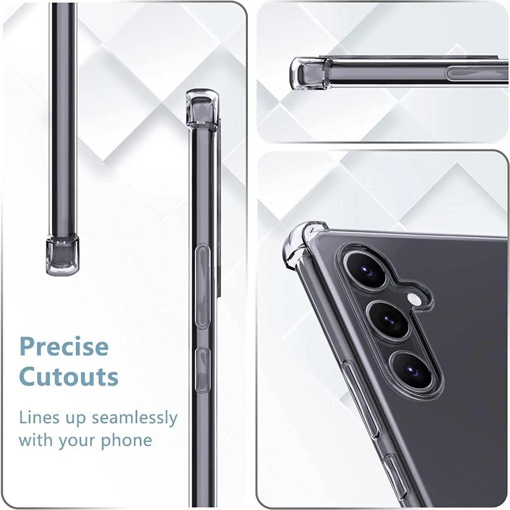 Shockproof Airbag TPU Case for Samsung Galaxy A15 A25 A35 A55 A05 A14 A34 A54 A04 A13 A33 5G Protective Transparent Ultra Thin Clear Protection Cover