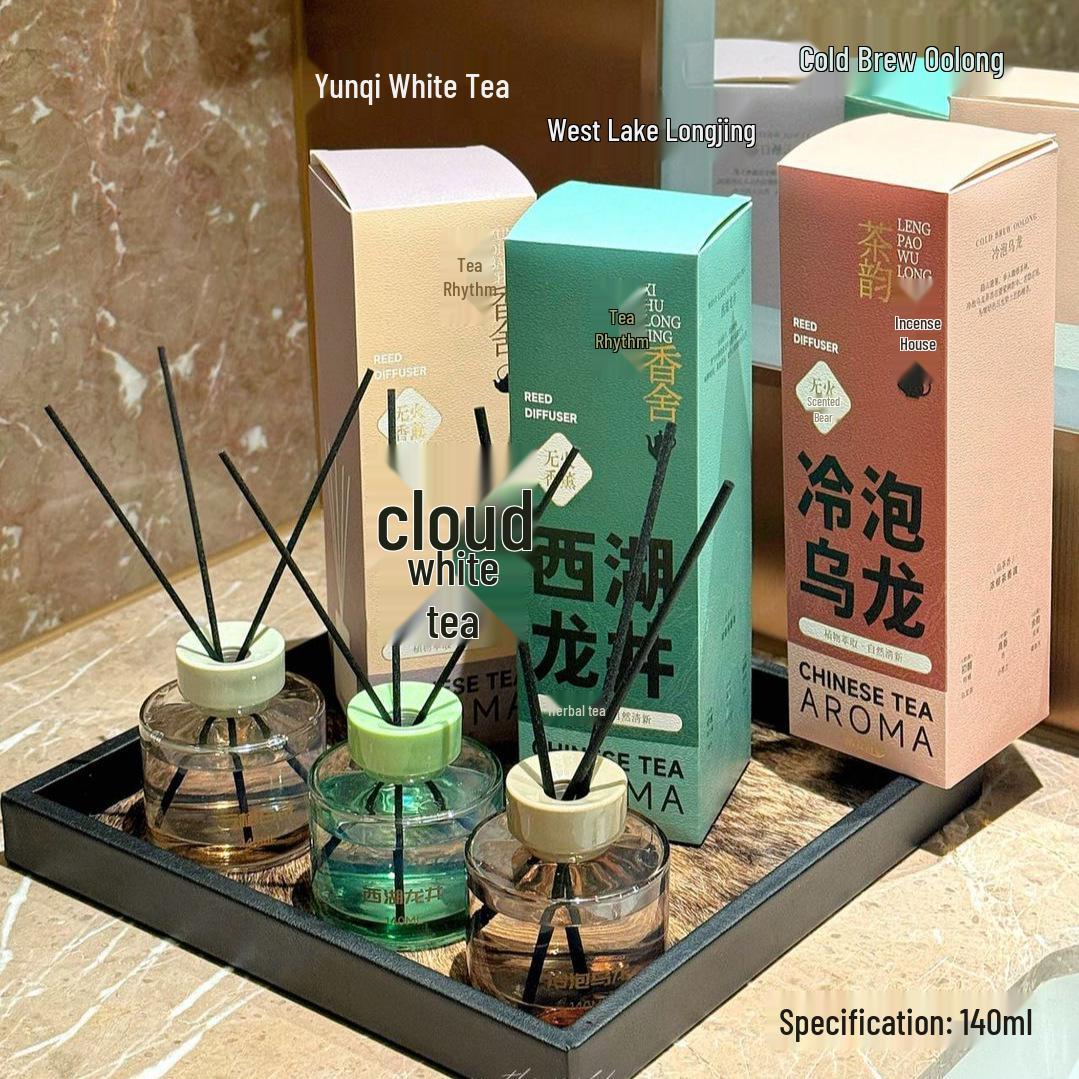 Tea Scented Aroma Diffuser: Fresh Snow Tea & White Oolong Fragrance, Odor-Eliminating, Long-Lasting, No-Fire Incense. Cloud White Tea