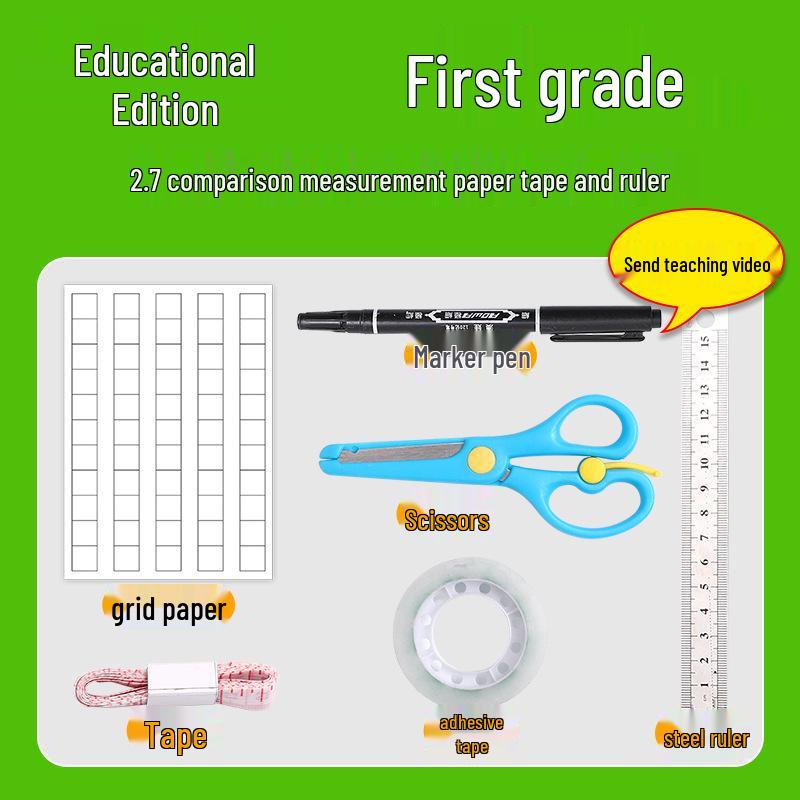 

Набор для научных экспериментов для первого класса: Издание учебника с материалами, оборудованием, измерительной бумагой, скотчем и линейкой