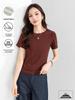Yi Fei Women's Slim Fit Age-Reducing T-Shirt – Petite & Regular Short Sleeves