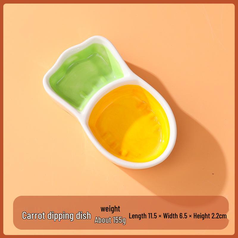 Ceramic Compartmentalized Snack & Condiment Dish, Cute Hot Pot Fruit & Vegetable Bowl