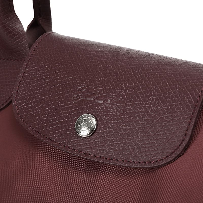 LONGCHAMP Le Pliage Green Recycled Canvas Shoulder Bag Medium Women's Pomegranate 2605919P98