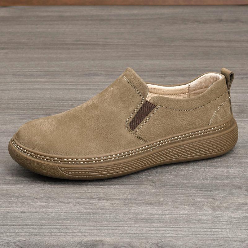 Men s Matte Cowhide Leather Casual Shoes - Light Luxury, Easy to Match for Daily Commutes 42