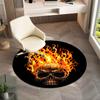 Gang Violence Motorcycle Enthusiasts Hells Angels Motorcycle Club Circular Carpet Is Soft, Home, Bedroom, Door Mat Decoration, and Non Slip Carpet E3
