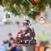 7pcs/set Snowman Santa Claus Hanging Pendant Flat Car Haning Pendants  Christmas Day