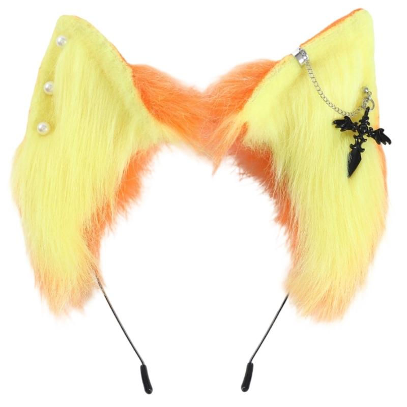 Simulation Animal Ear Hairband Soft Plush Anime Hairhoop For Women Teens Cosplay Costume Accessories And Daily Wear