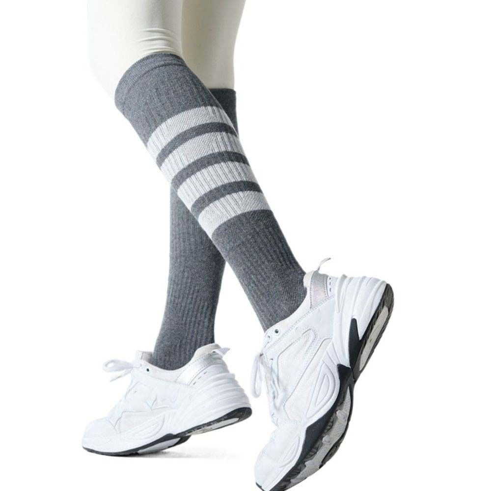 

Tube For Student Multicolor Sport Pressure Socks Female Hosiery Striped Long Socks Women Stockings белый