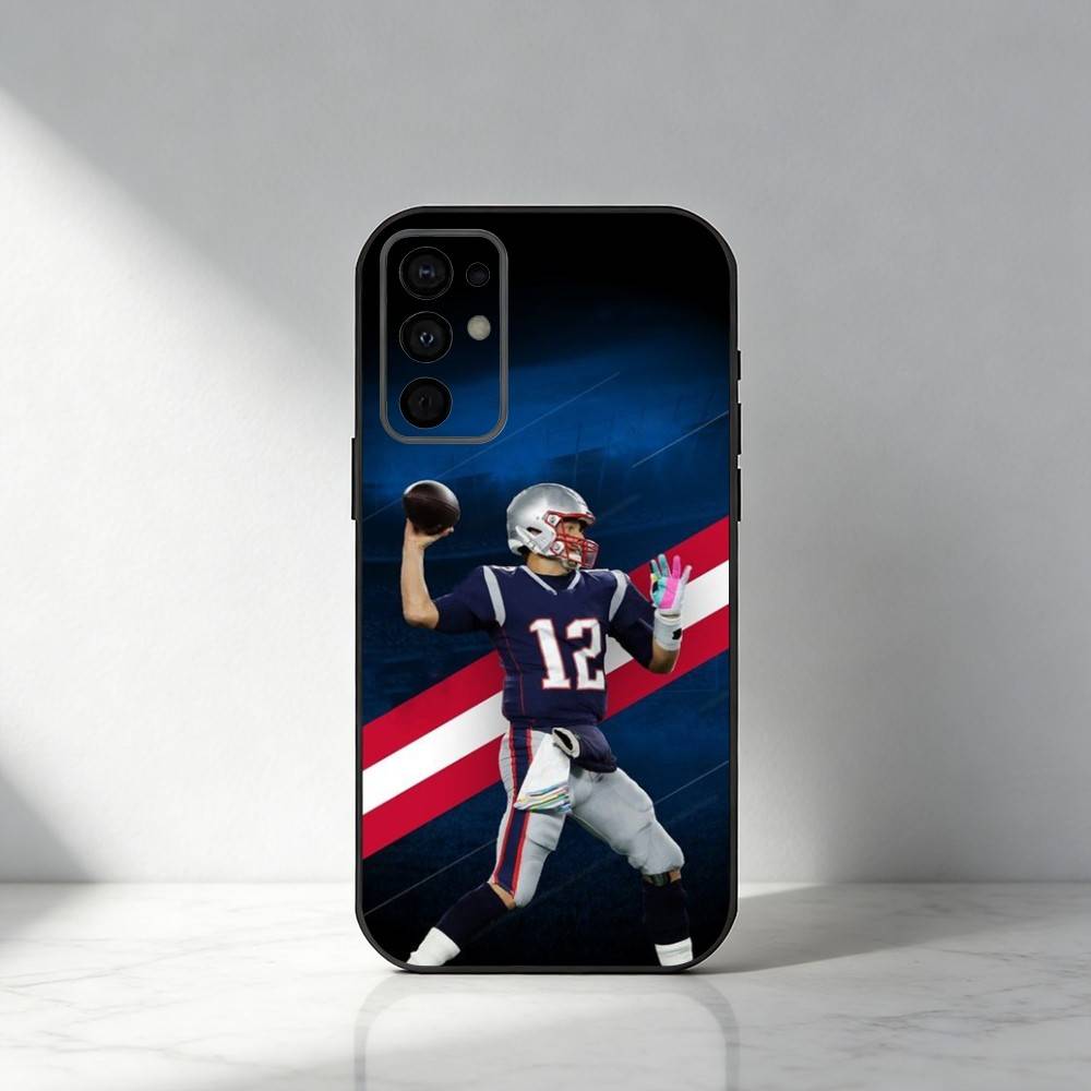 Baseball Player T-Tom B-Brady Phone Case For Samsung S25,S24,S21,S22,S23,S20,Ultra,S26,Plus,Fe,Note,5G Black Cover