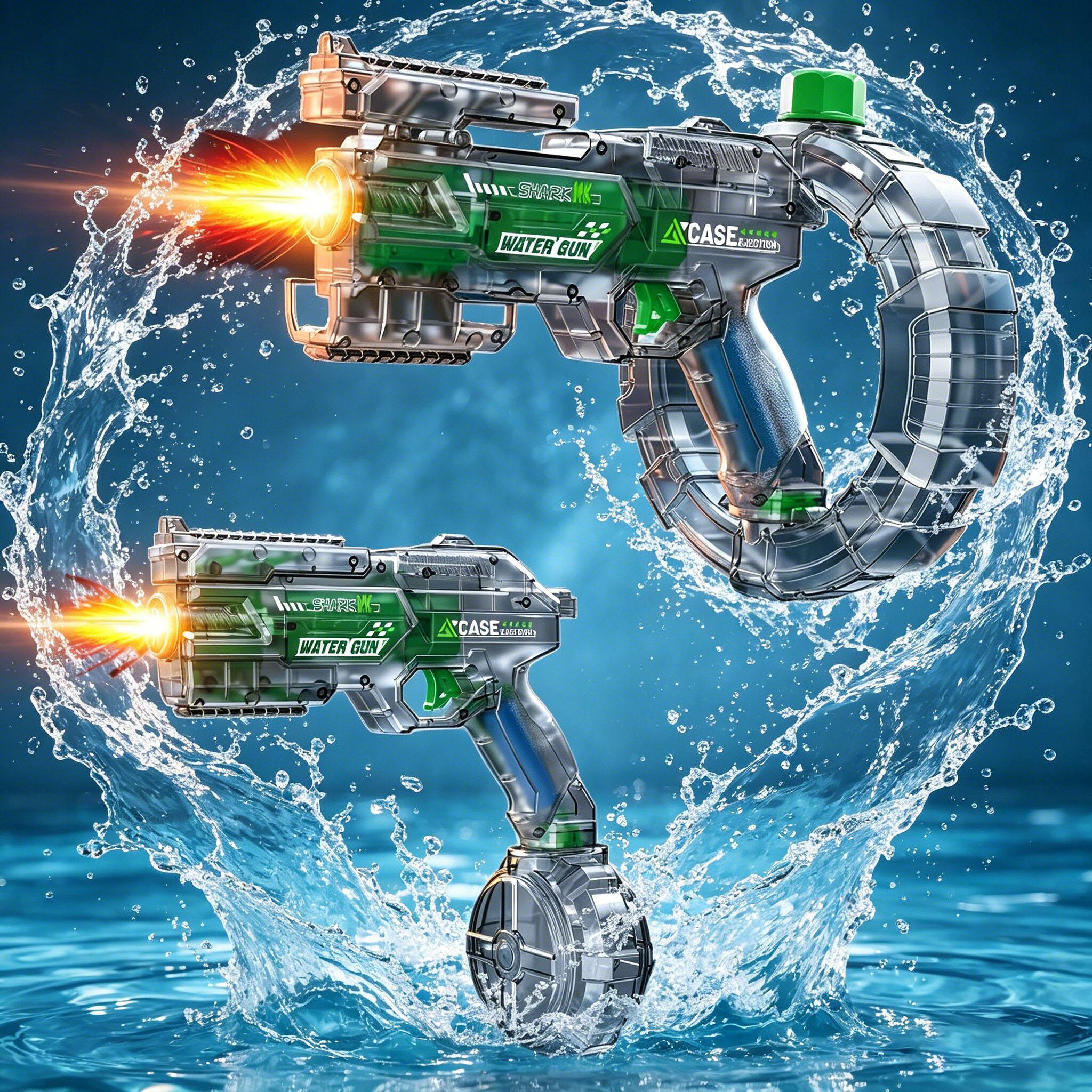 Topmix Large Capacity Electric Water Guns, Powerful, Suction Water Shooting, Summer Toy For Outdoors Beach, Gift For Children.