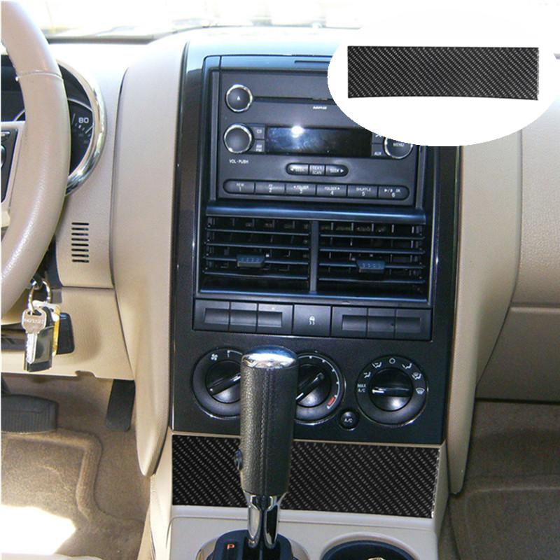Car Interior Decoration Carbon Fiber Sticker For Ford Explorer Sporttrac Mercury Mountaineer 2008 2009