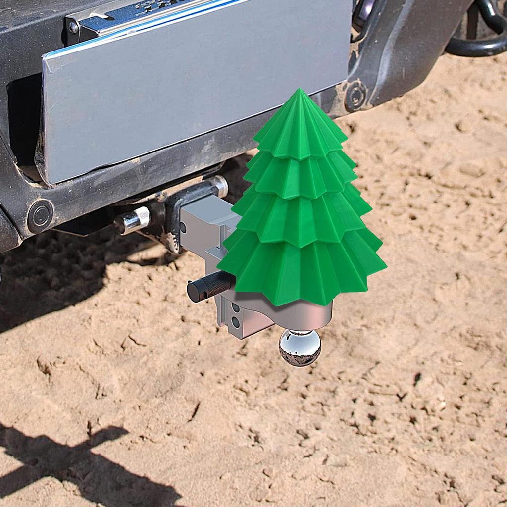 Hitch Cap Cover Christmas Tree Tube Plug Insert Cartoon Cute Exterior Vehicles Boat Rv Trucks Towing Car Automotive Protection