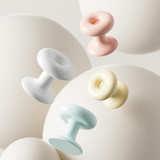 2Pcs Toilet Press Easy To Use Cleaning Tape Toilet Button Switch Donut Shape Toilet Press Switch Toilet Accessory