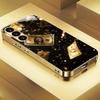 Elegant Banknote High-end PhoneCase Electroplated Glass PhoneCase for Samsung Galaxy S26 S25 S24 S23 S22 S21 FE,Ultra,Plus