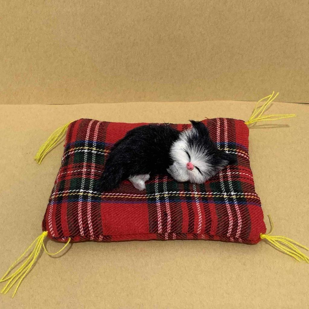 1PC Lovely Simulation Animal Doll Plush Sleeping Cat Toy