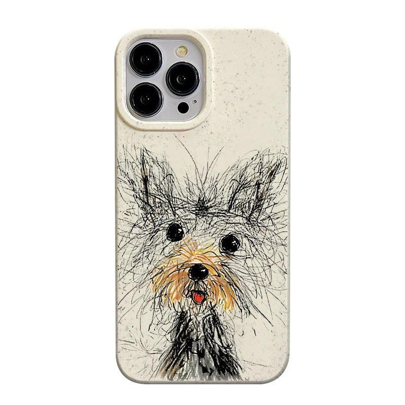 

Compatible Frizzy Messy Puppy Phone Case for iPhone 16 Pro Max/15/14/13 Protective Cover 13 Pro