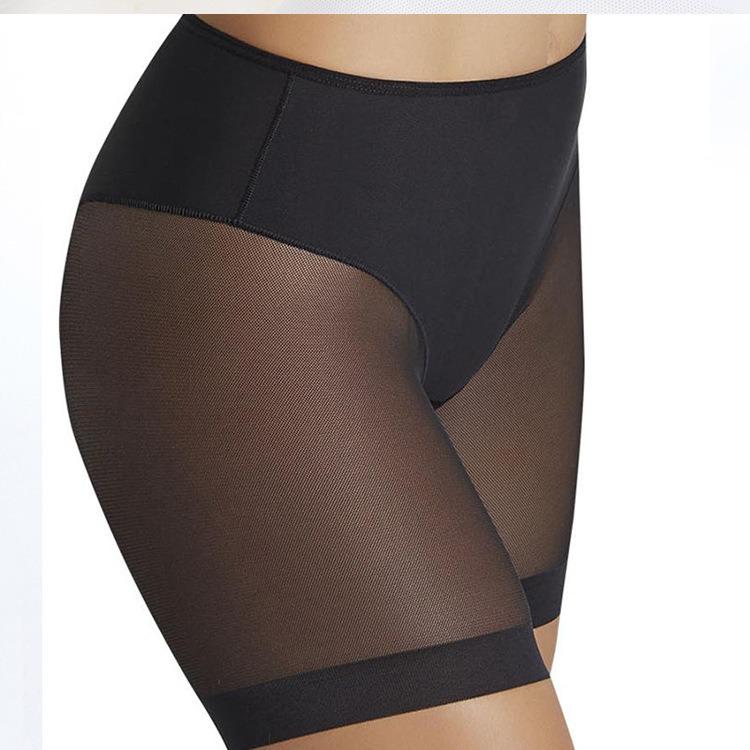 Women's Mid-Waist Mesh Shaping Shorts - Flat-Leg Safety Leggings