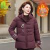 Women's Winter Warm Fleece-Lined Cotton Coat for Ages 40-60