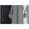 Plaid Shirt for Women Medium To Long Spring and Autumn Thin Jacket Loose Long Sleeved Shirt