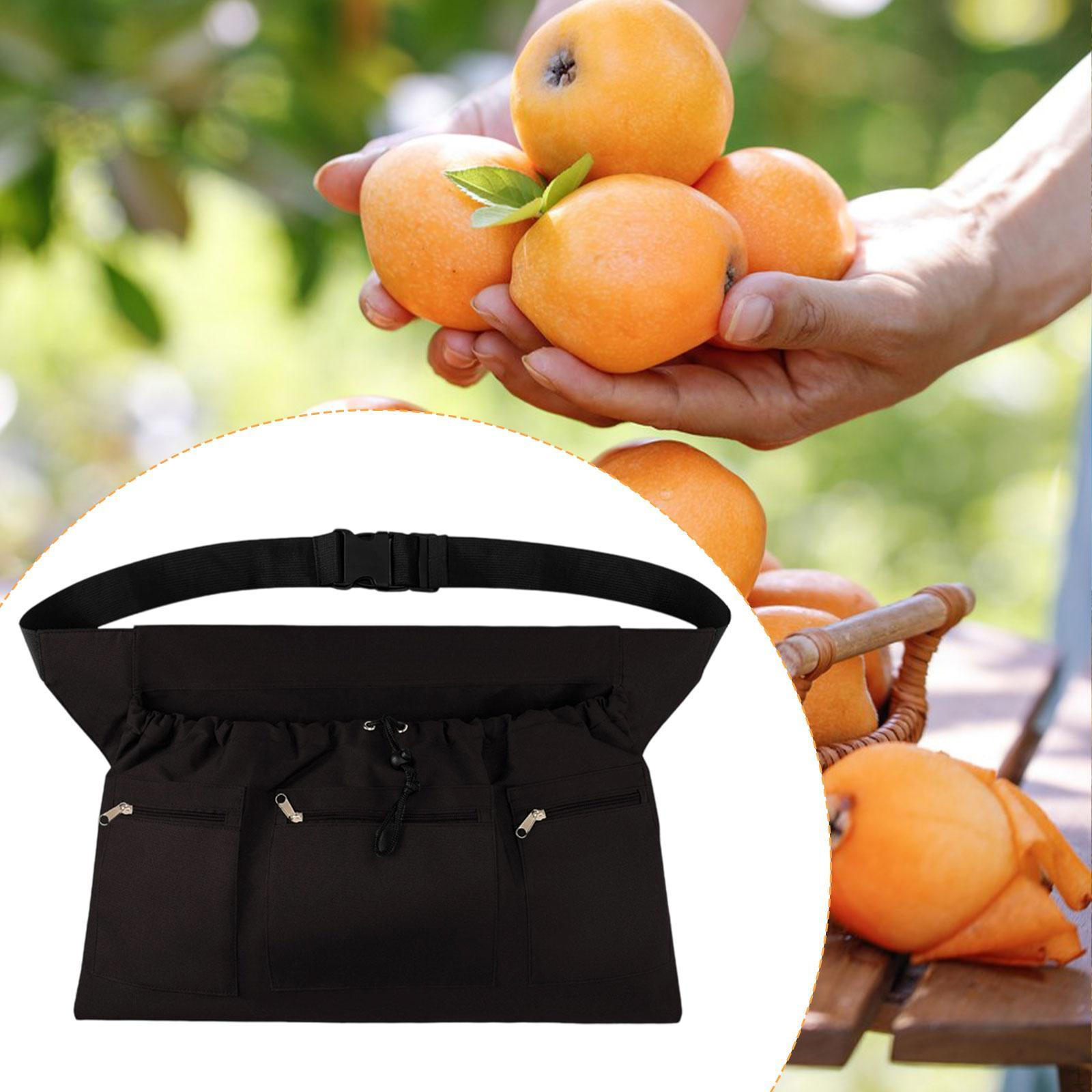 

Фартук для сбора урожая, Фартук для сбора урожая для сада, Практичная сумка для хранения с поясным ремнем, Регулируемый