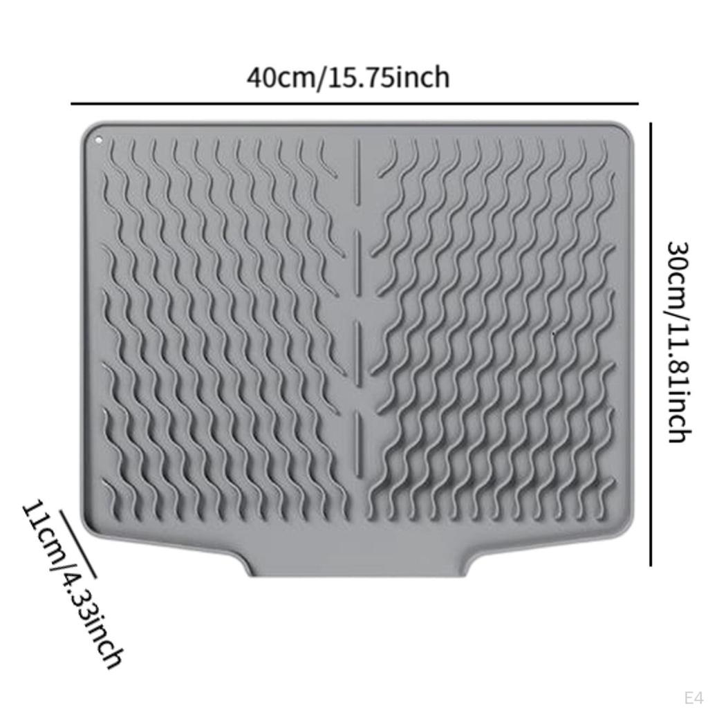 Dish Drainer Mat Silicone Pad for Refrigerator and Under Sink Use