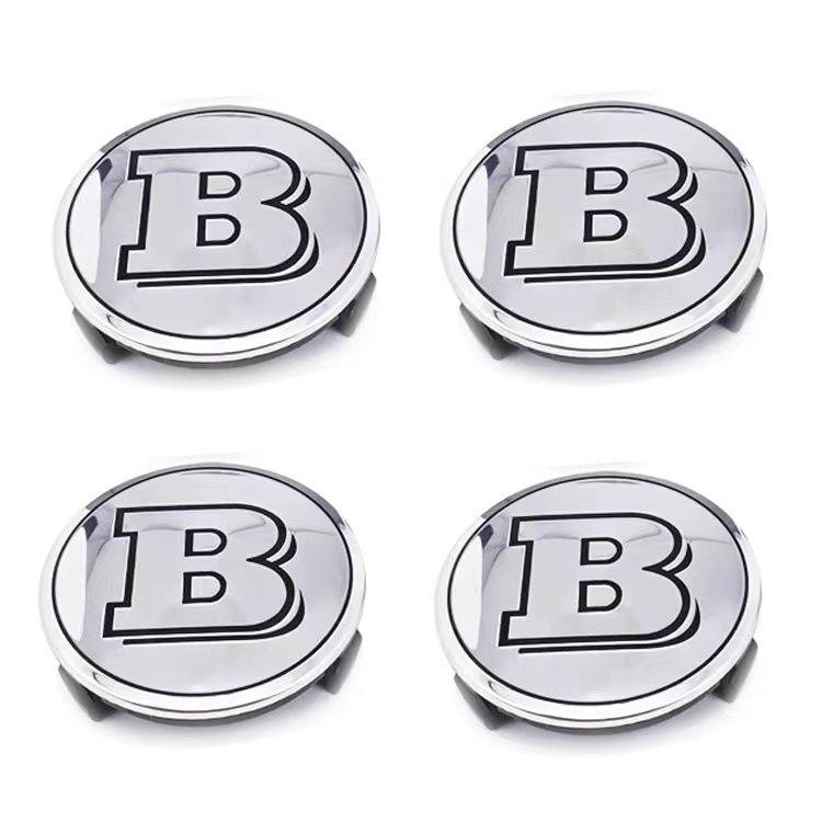 Mercedes-Benz Gold Brabus Wheel Center Caps for C, E, S, GLA-Class Models