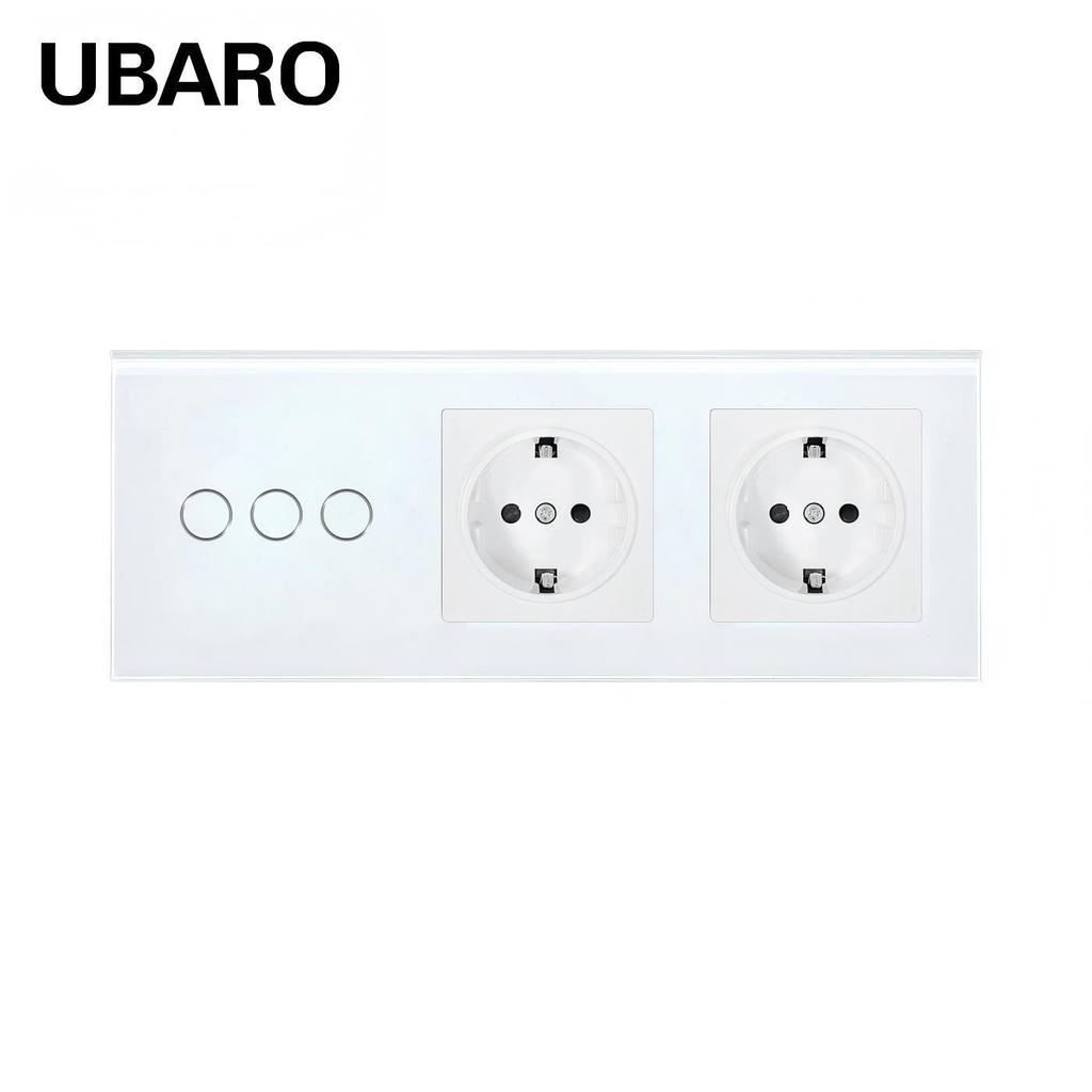European Standard 228 Smart WiFi Graffiti Switch Socket with Tempered Glass
