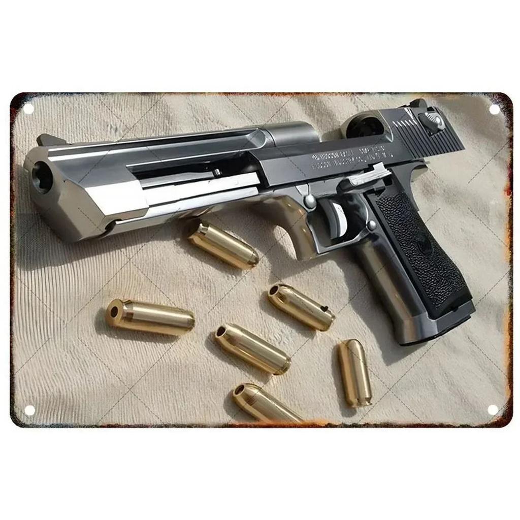 Exquisitely Designed Pistol Metal Signs: Embodying Military Sophistication, These Are the Ideal Wall Decor for Man Caves