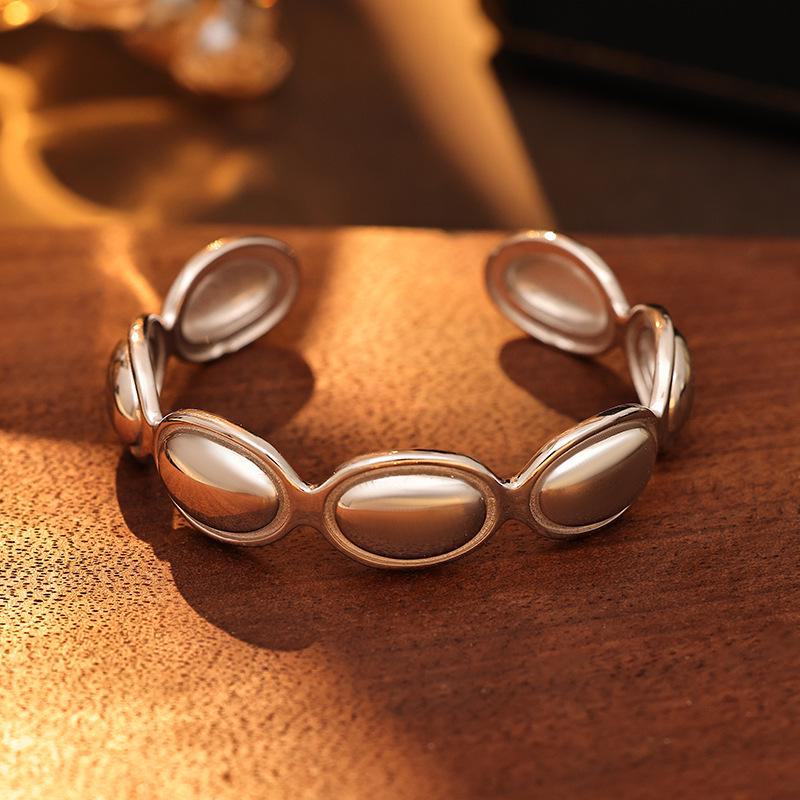 Banyan Tree S925 Silver Oval Bracelet - Women's Fashionable Statement Jewelry Gift