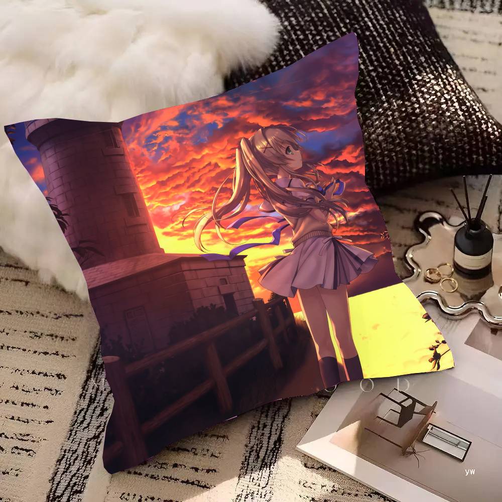Anime Summer P-Pocket Pillow Case Fashion Square Pillowcase Bedroom Sofa Room Ins Decoration Leisure