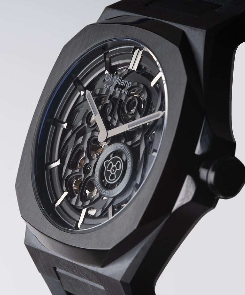 Authorized Distributor D1 Milano Watch Skeleton Jet Black Automatic SKRJ17 [D1 MILANO] Men's [SKELETON] 41.5mm