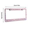 License Plate Holder Stainless Steel License Plate Frame Bling Rhinestone Front Rear License Plate Frame