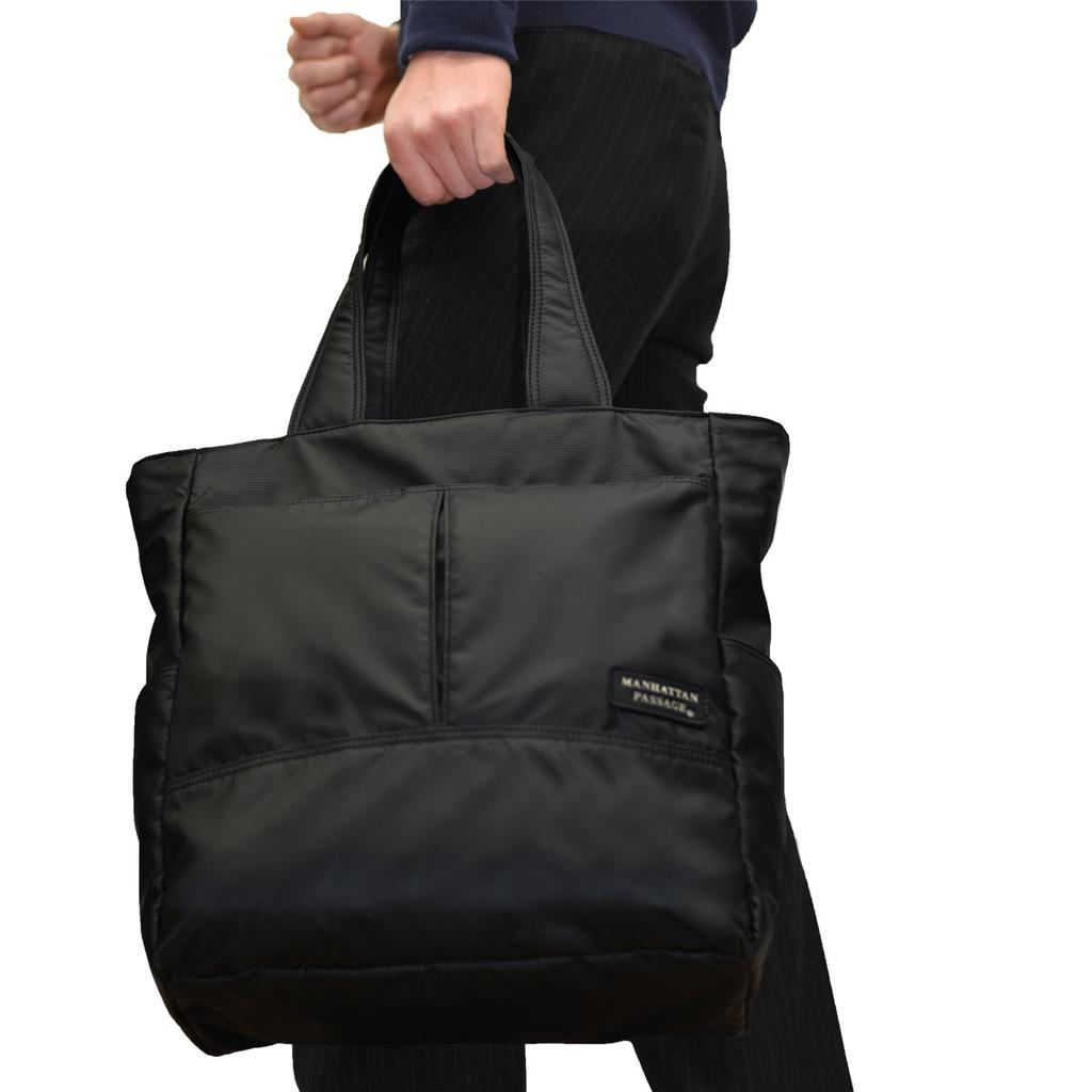Manhattan Passage 3202BK Stylish Tote, Commuter, Plus 2 (Black), Unisex