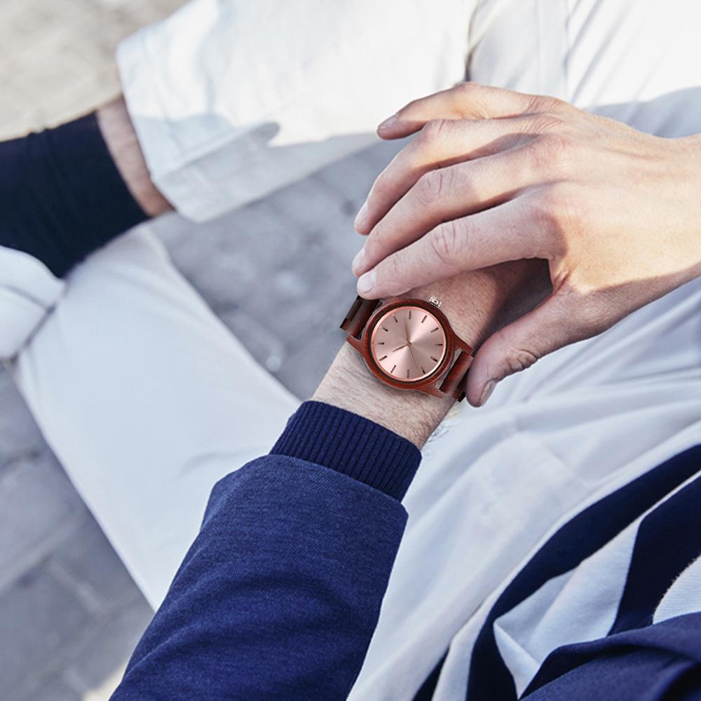 Holzuhren Herren Handgefertigt Vintage Neu Holz Quarzuhren mit Stilvollen Natürlichen Holzuhren Einzigartig Kundenspezifisch