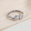 Elegant Mother Angel Ring with Baby Footprint - Sweet and Fashionable Jewelry for Women