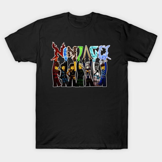 

Men Black Print T-shirt Ninjago No-Cut Transfer Paper Print Cotton Tshirt L чорний