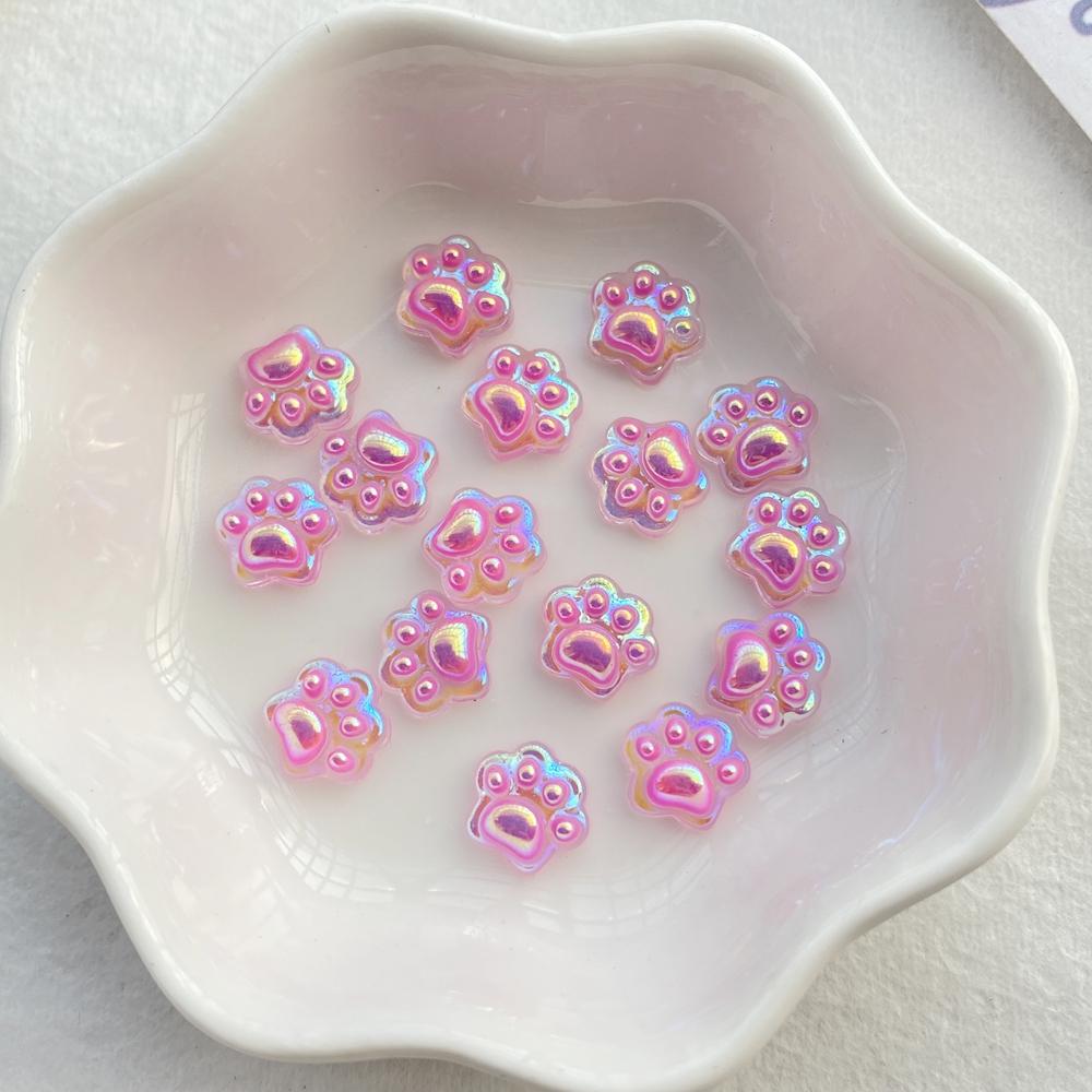 50Pcs Cute Cartoon Mini Colorful Cat Claws Series Nail Art Resin Designer Charms DIY Craft For Nail 3D Decorations Jewelry