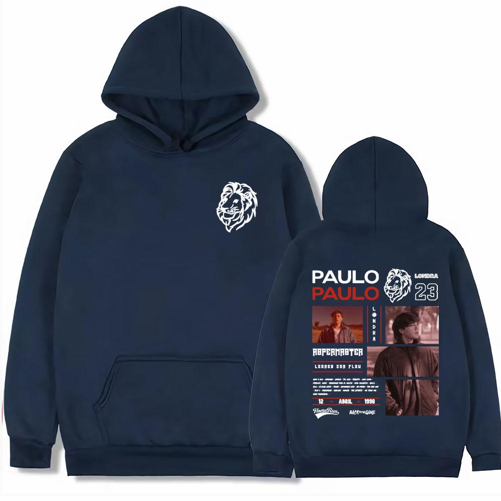 Rapper Paulo Londra Homerun Graphic Hoody Men Women Hip Hop Vintage Loose Sweatshirts High Quality Casual Fleece Hoodie Pullover