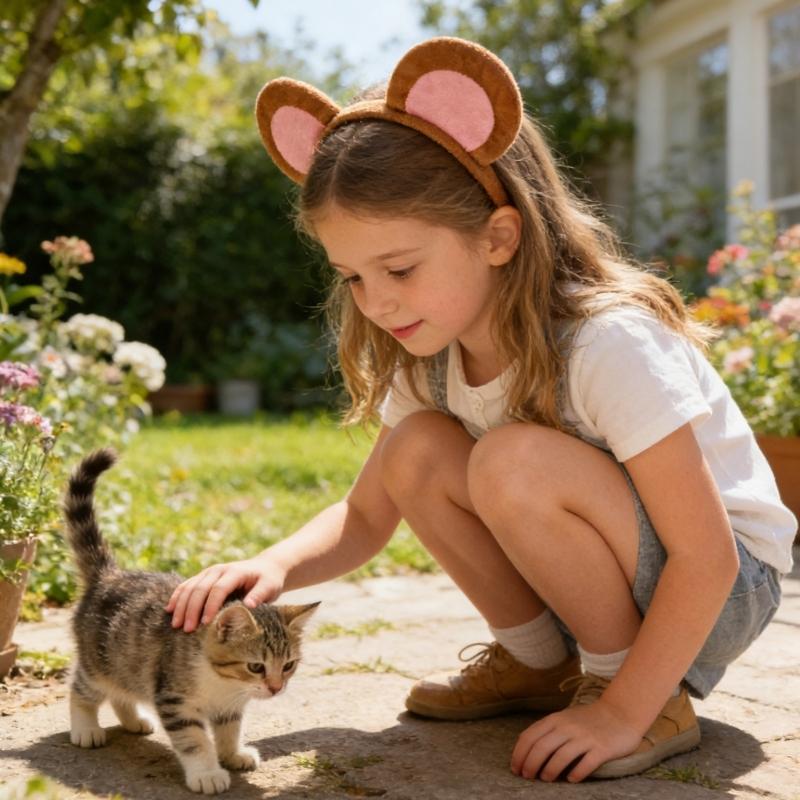 Soft Fabric Mouse Ears Headband For Kids Role Play Costume Accessories Halloween Mouse Costume Headwear