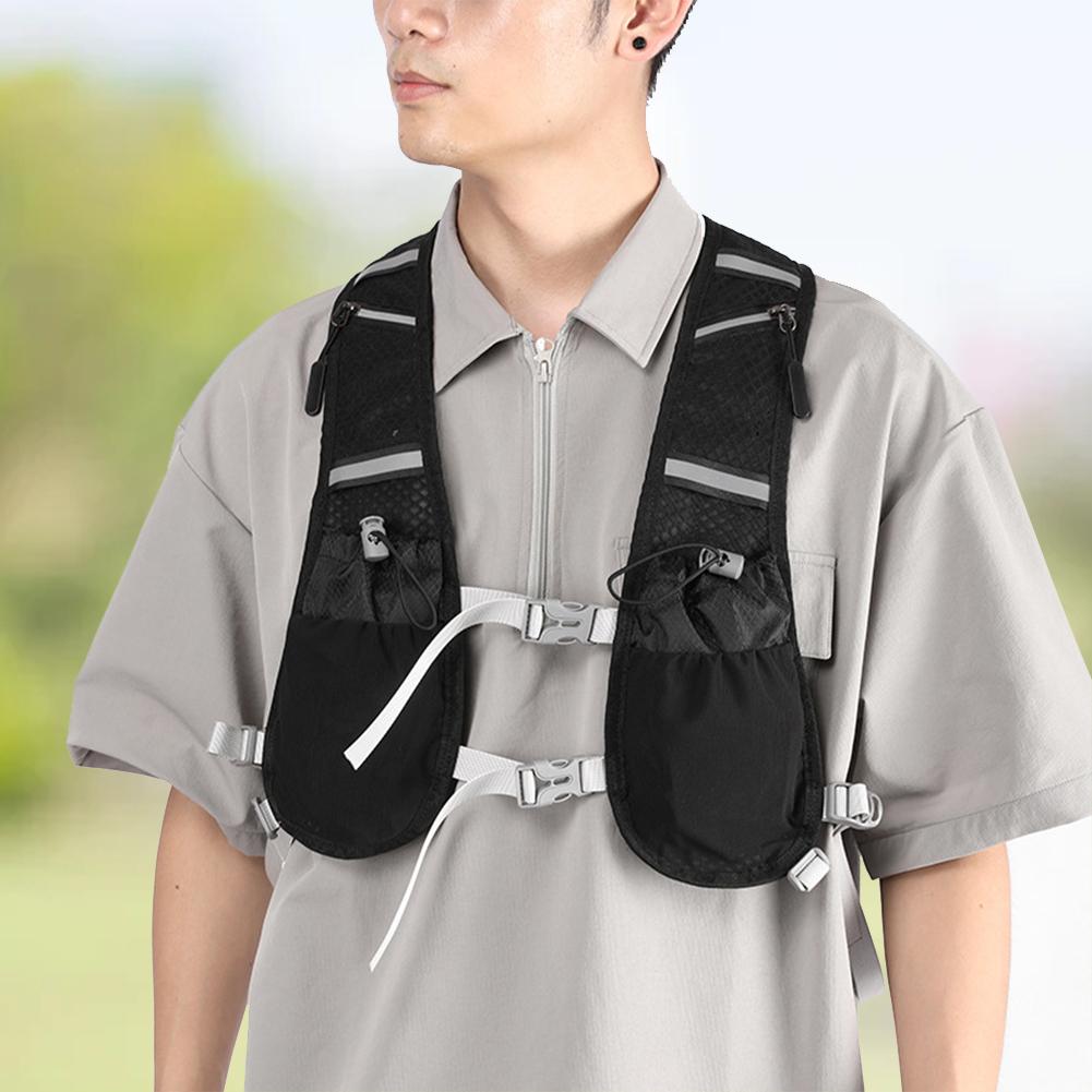 Hydration Running Vest Running Phone Holder Vest Multi-pockets Reflective Hydration Vest Hiking Vest Pack for Outdoor Sports China Mainland
