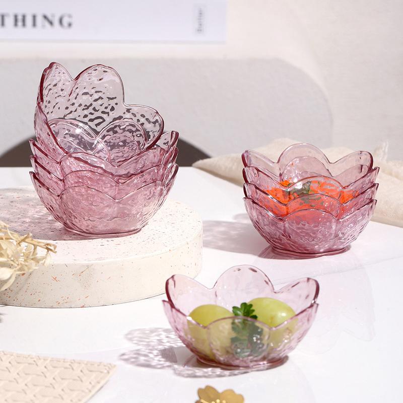 Hammer Pattern Cherry Blossom Sauce Dishes Small Plastics Seasoning Dish Sauce Bowl Ice Cream Small Dinner Plates