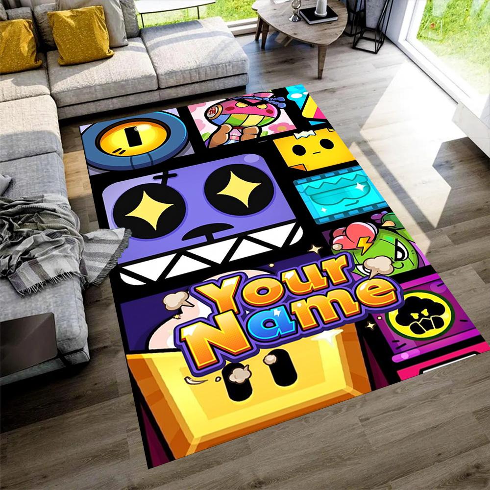 Supercell Customized Name Floor Mat Perfect for Hallway Living Rooms Entryway Kitchen Anti-slip Rug Decorate Offices Gift for Festivals