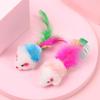 10Pcs Assorted Color Catnip Gift Interactive Cat  Kittens Mice Rattle Set Cat Mouse