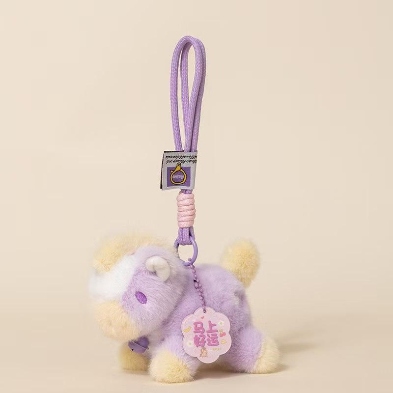 Cute Stuffed Animal Horse Key Ring Pony Bag Accessories Pendant For Women Mini Horse Keychian Plush Toy New Year Gift Small Doll