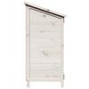 Garden Shed White 59 x 56 x 113.5 cm Solid Spruce Wood