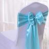 50 Pieces / Batch Satin Fabric Chair Cover Bowknot Decoration Wedding Party Banquet Hotel Celebration Wholesale