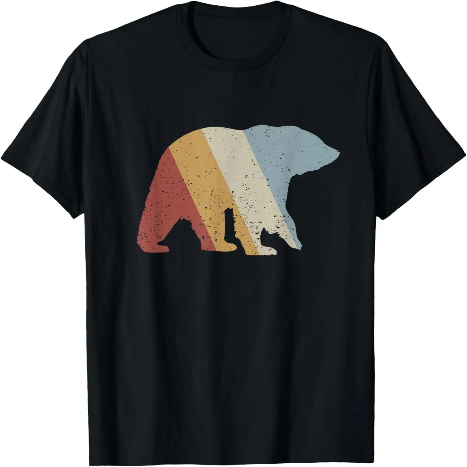 Bear Retro Style Vintage T-Shirt XXXXXL чёрный