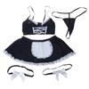 Women Maid Lingerie Set Anime Maid Cosplay Costume Tank Top Bows Garter Belt Apron Skirt for Women Girls Maid Outfits