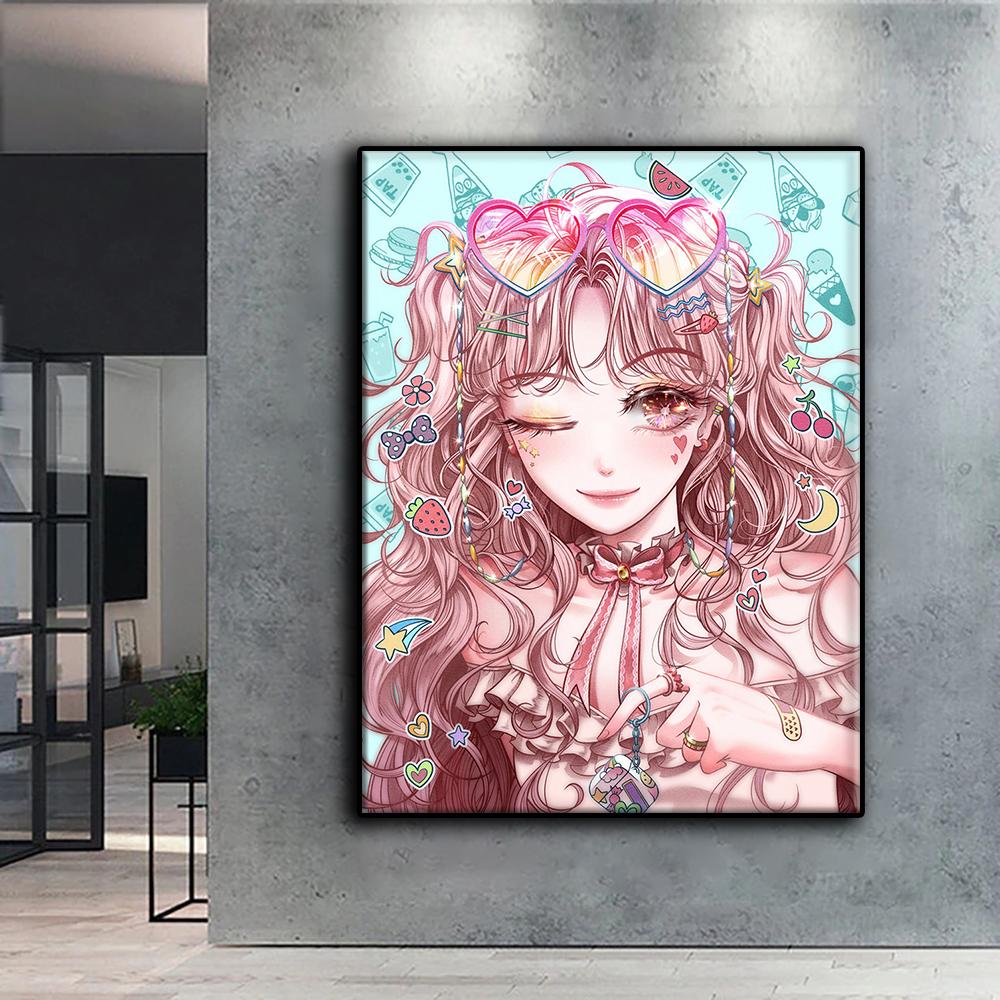 5D DIY Diamond Painting Cross Stitch Cartoon Cute Noble Girl  Diamond Embroidery Mosaic Wall Art Home Decoration